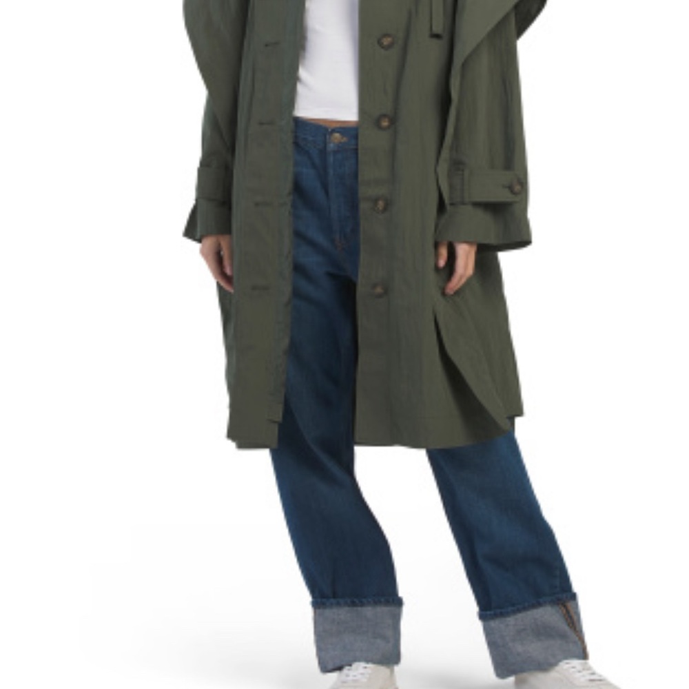 Bernardo Dark Green Women's Trench Coat